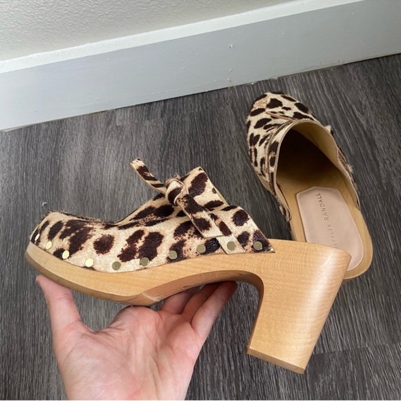 LOEFFLER RANDALL ROBERTA LEOPARD CLOGS 7M - Picture 4 of 6